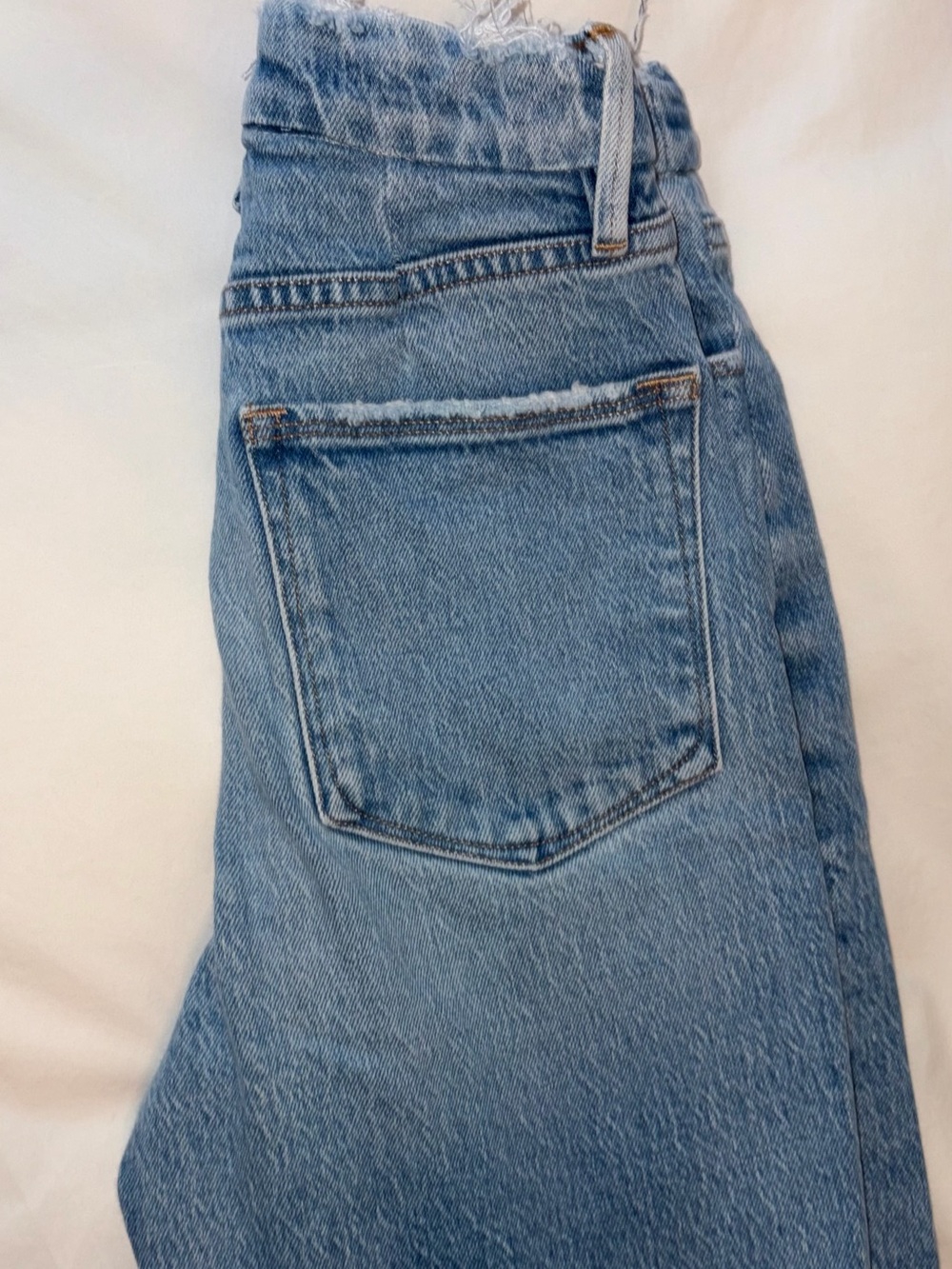 Good American Light Blue High-Rise Distressed Women's Jeans - Picture 6 of 6